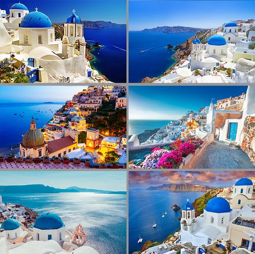 爱琴海希腊旅游风景海景大海背景墙装饰画高清图片设计素材设计素材
